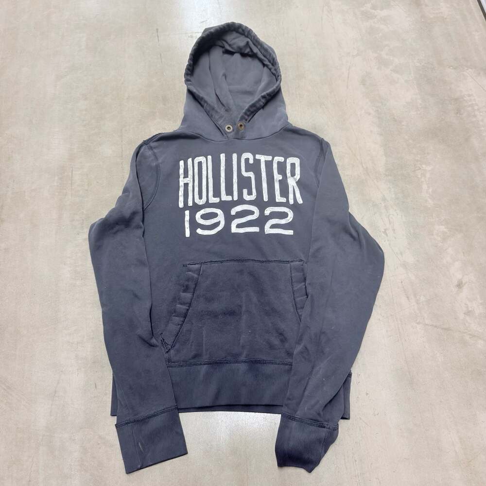 Vintage Hollister 1922 Pacific Merchants Hoodie Sweatshirt Gray Men's XL